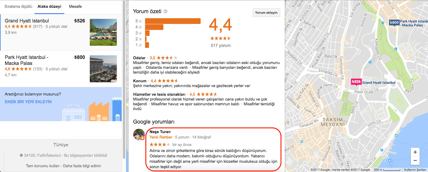 Google Arama Sonuçlarında Yıldız Derecelendirmesi 3